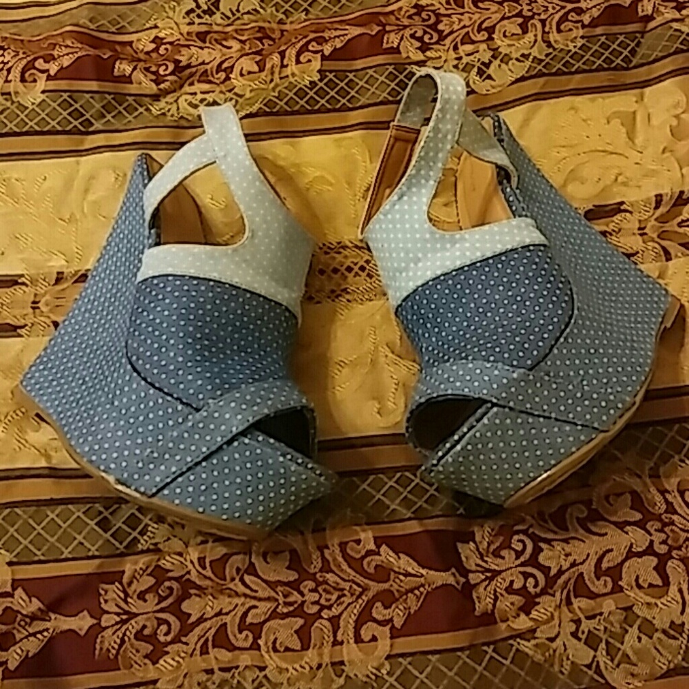 👠Denim Wedges👠